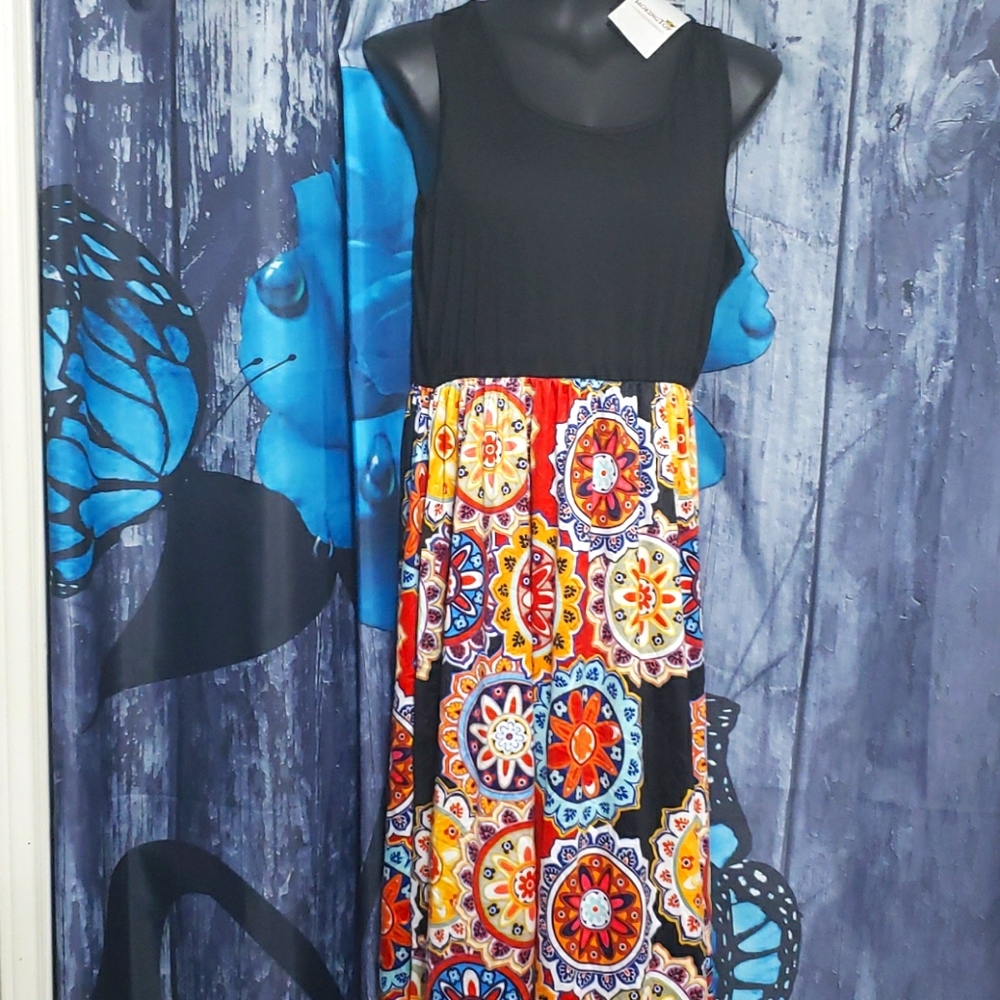 Mandala print maxi dress XL